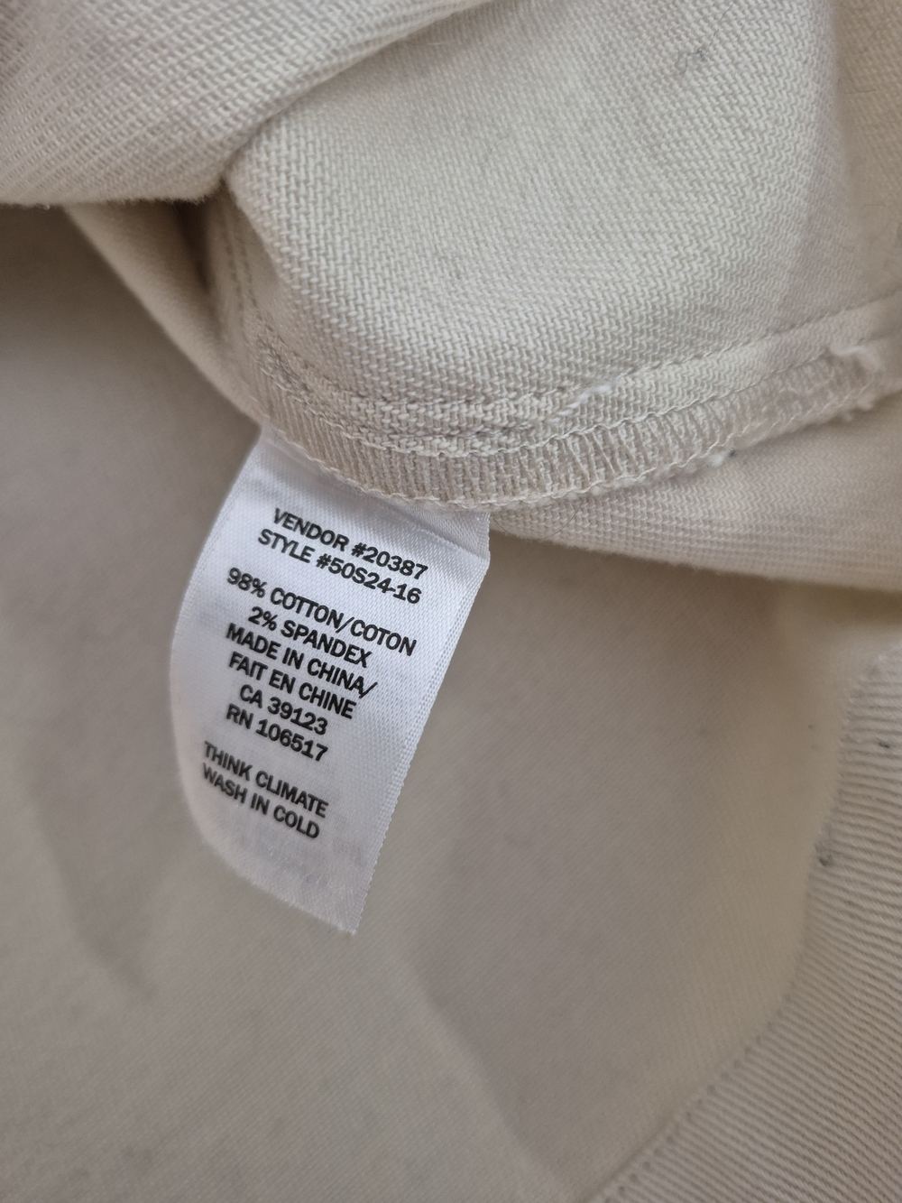 Northern Reflections Cream Button-Front Jean Jacket - Picture 3 of 10